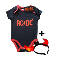 AC/DC baby romper Devil Horns