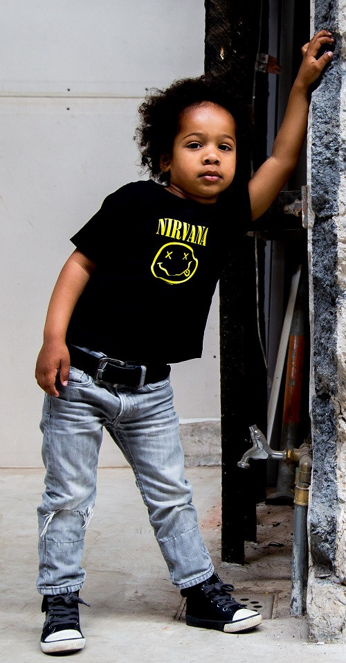 Nirvana T-shirt voor kinderen Smiley fotoshoot