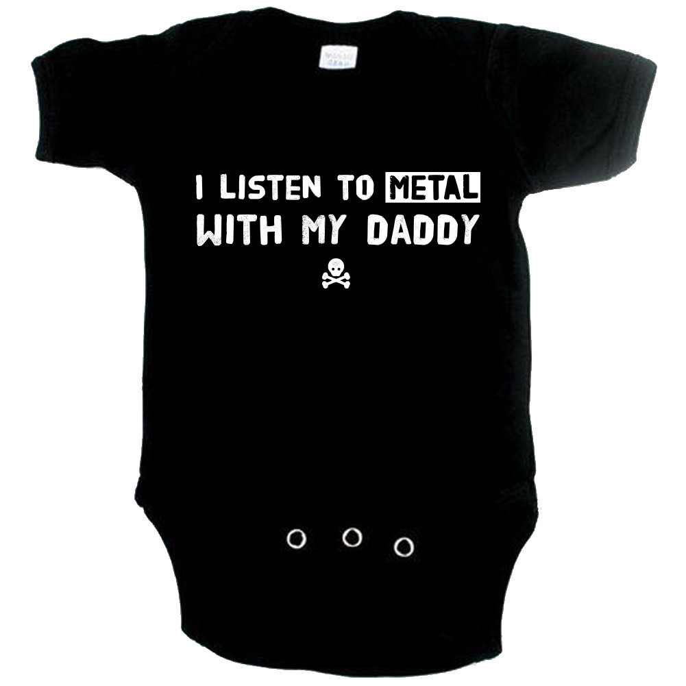 Metal babyromper I listen to metal with my daddy