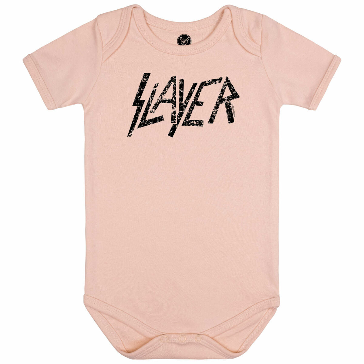 Slayer Baby Bodysuit Pink - (Logo black) 