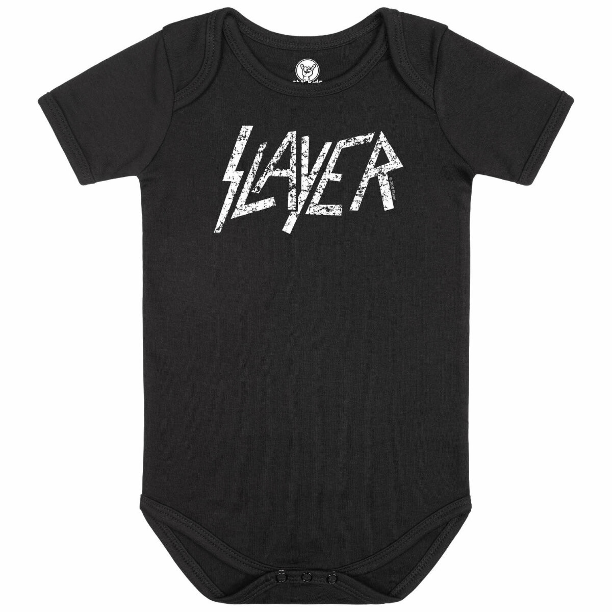 Slayer Baby bodysuit Zwart- (Logo wit) 