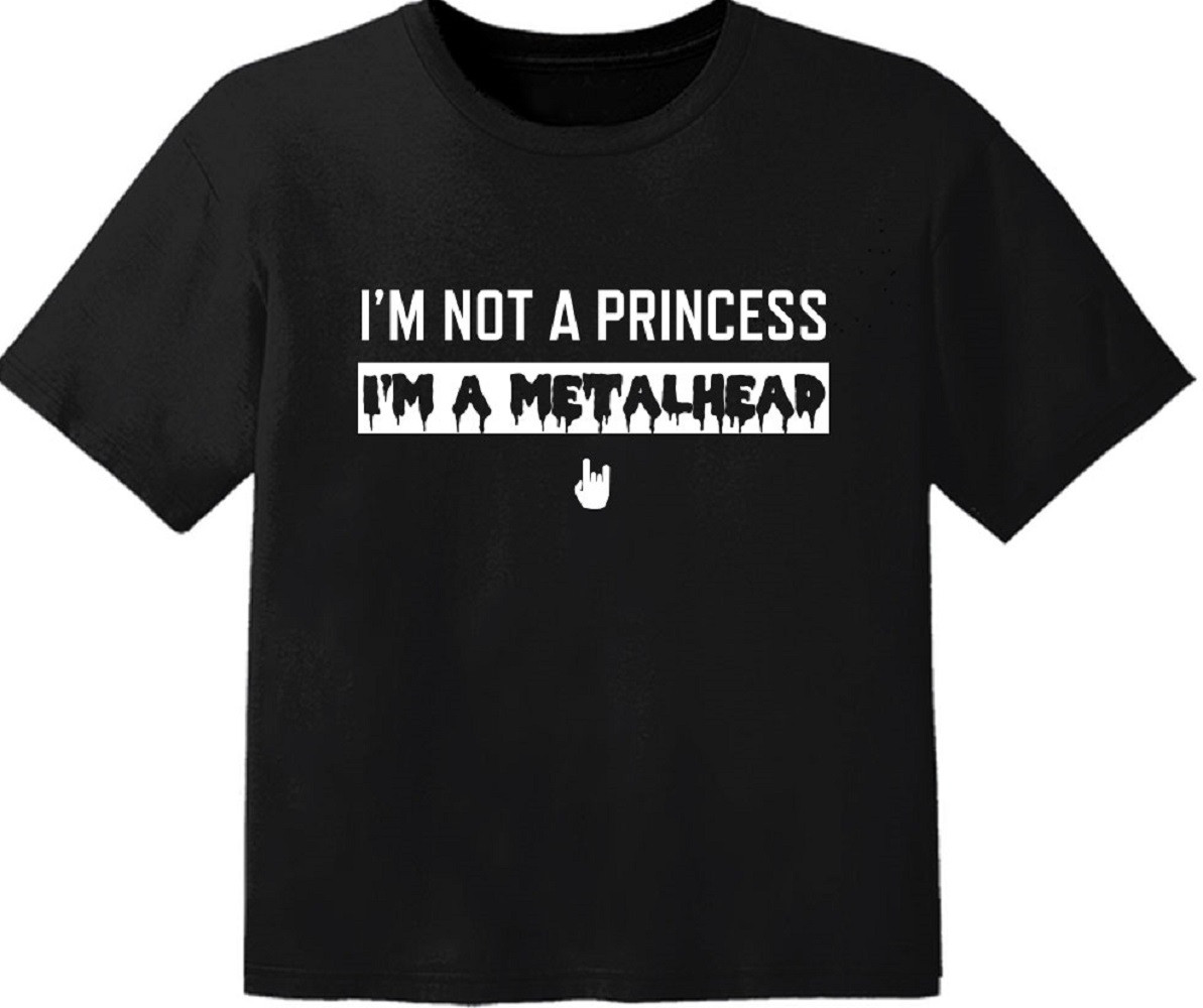 metal baby t-shirt I'm not a princess I'm a metalhead