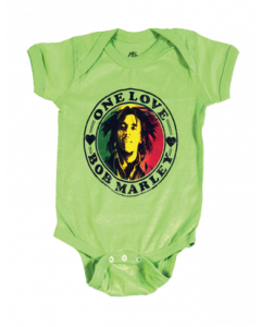 Bob Marley Baby romper One Love Lime