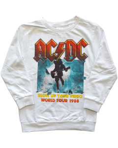 AC/DC Kids Sweatshirt - Blow Up Your Video White