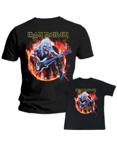 Duo Rockset Iron Maiden papa t-shirt & Iron Maiden kinder t-shirt