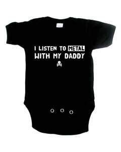 Metal babyromper I listen to metal with my daddy